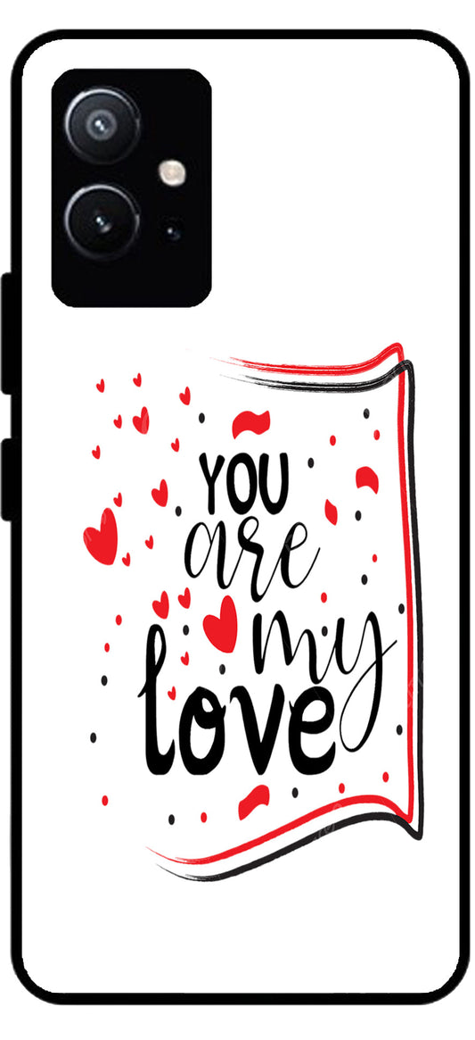 You are My Love Unbreakable Metal Back Case Mobile Cover with 4 Side Protection and Soft TPU Sides for Vivo T1