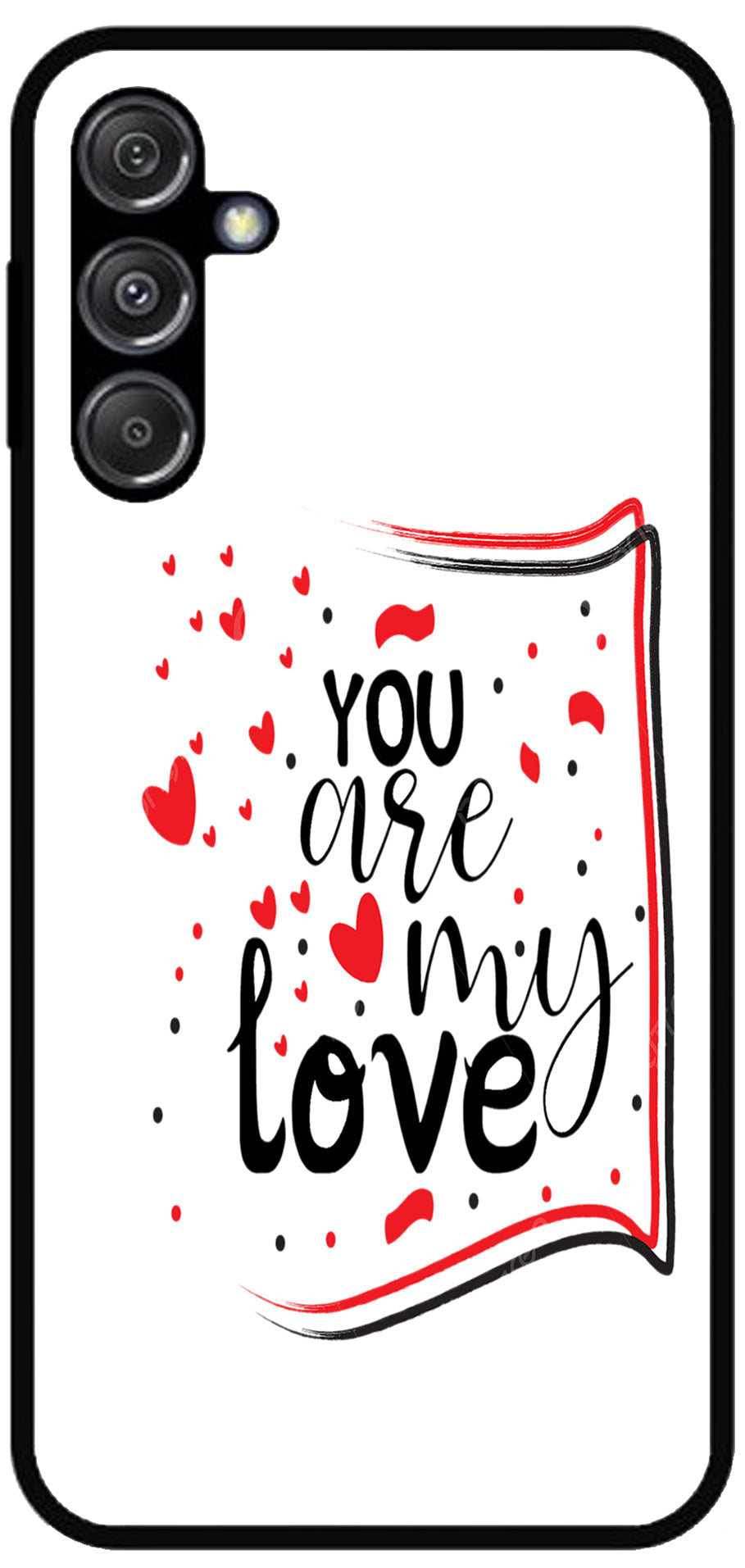 You are My Love Unbreakable Metal Back Case Mobile Cover with 4 Side Protection and Soft TPU Sides for Samsung M34