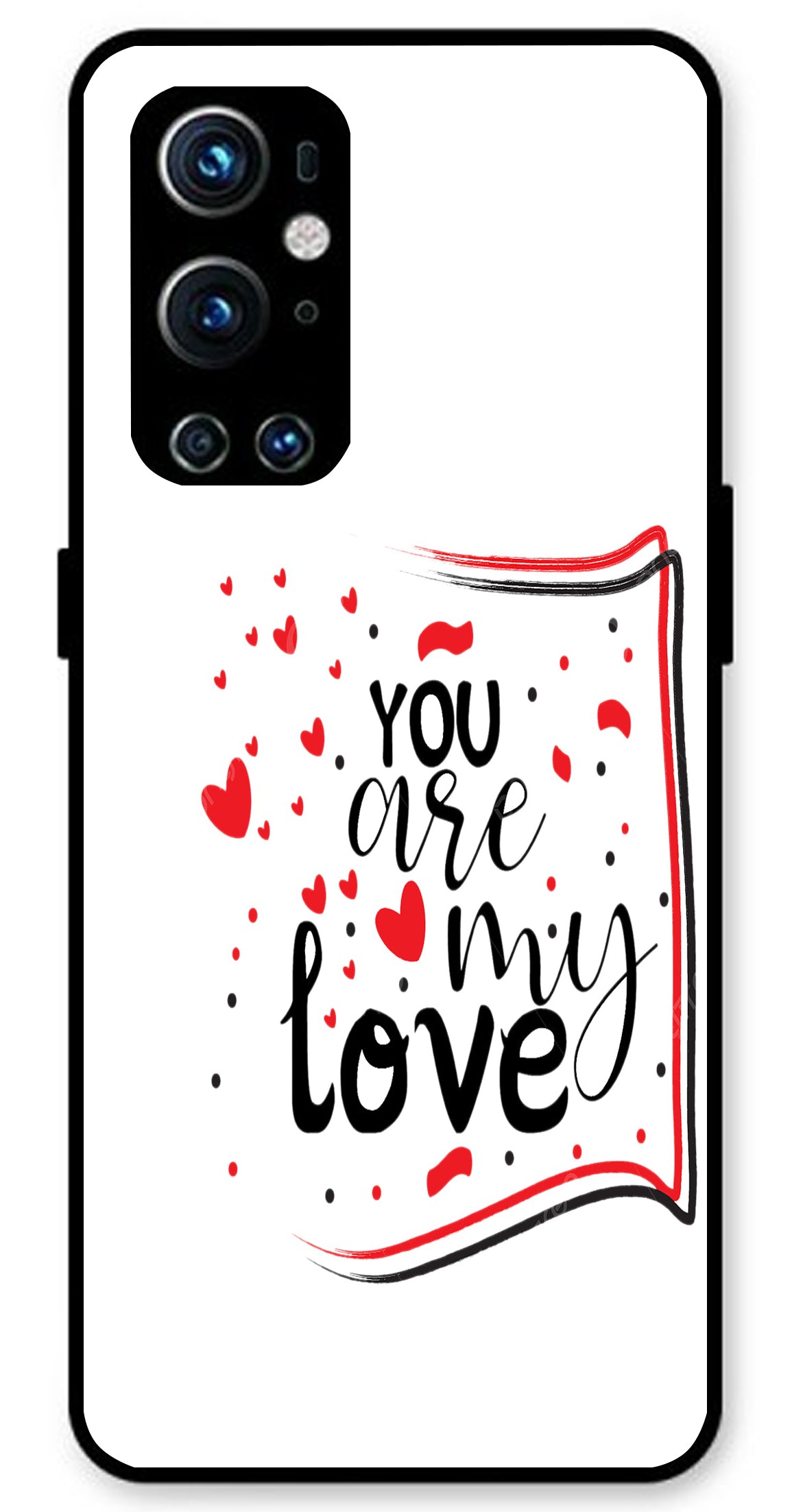 You are My Love Unbreakable Metal Back Case Mobile Cover with 4 Side Protection and Soft TPU Sides for OnePlus 9Pro