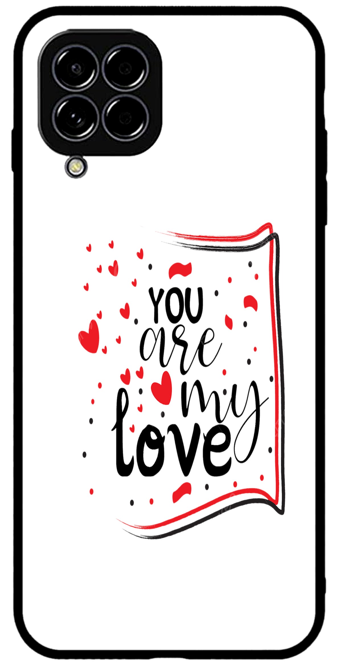 You are My Love Unbreakable Metal Back Case Mobile Cover with 4 Side Protection and Soft TPU Sides for SAMSUNG M33 5G