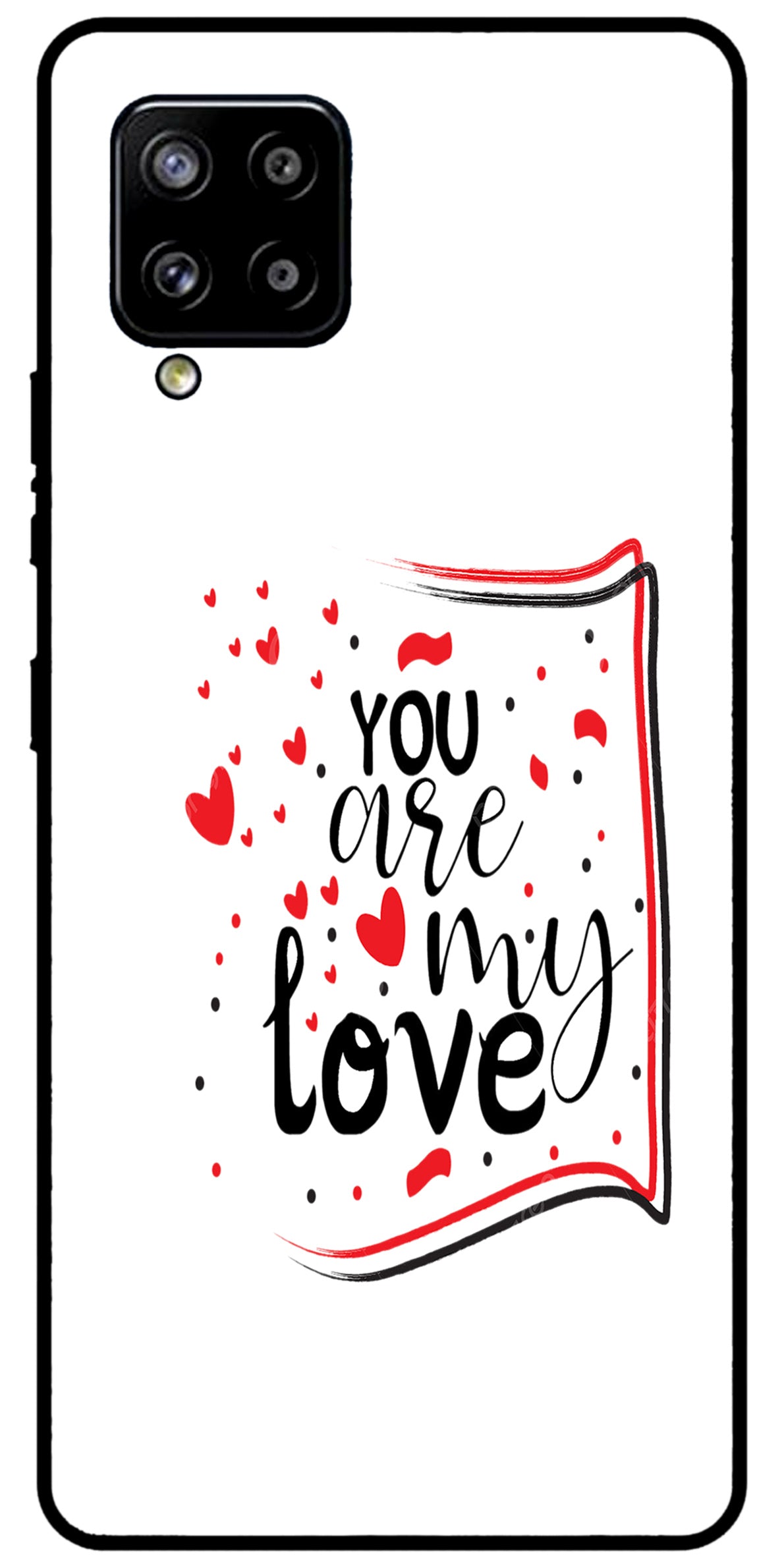 You are My Love Unbreakable Metal Back Case Mobile Cover with 4 Side Protection and Soft TPU Sides for SAMSUNG M53 5G