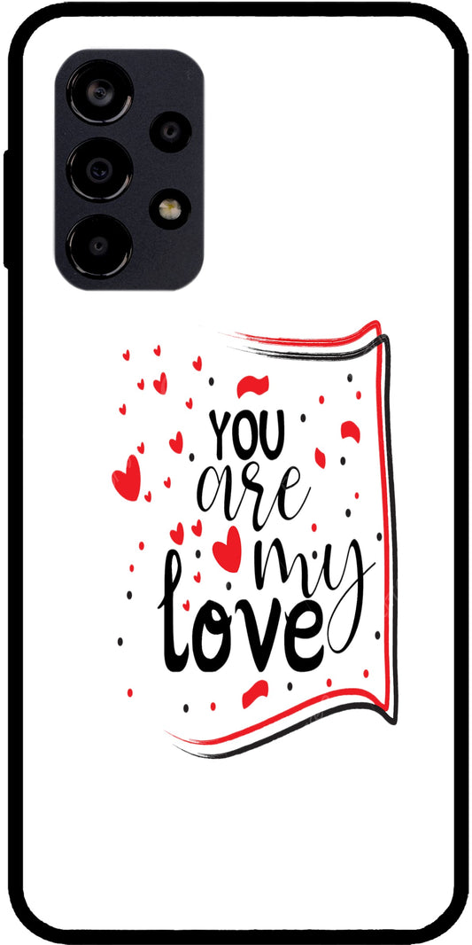 You are My Love Unbreakable Metal Back Case Mobile Cover with 4 Side Protection and Soft TPU Sides for SAMSUNG F23