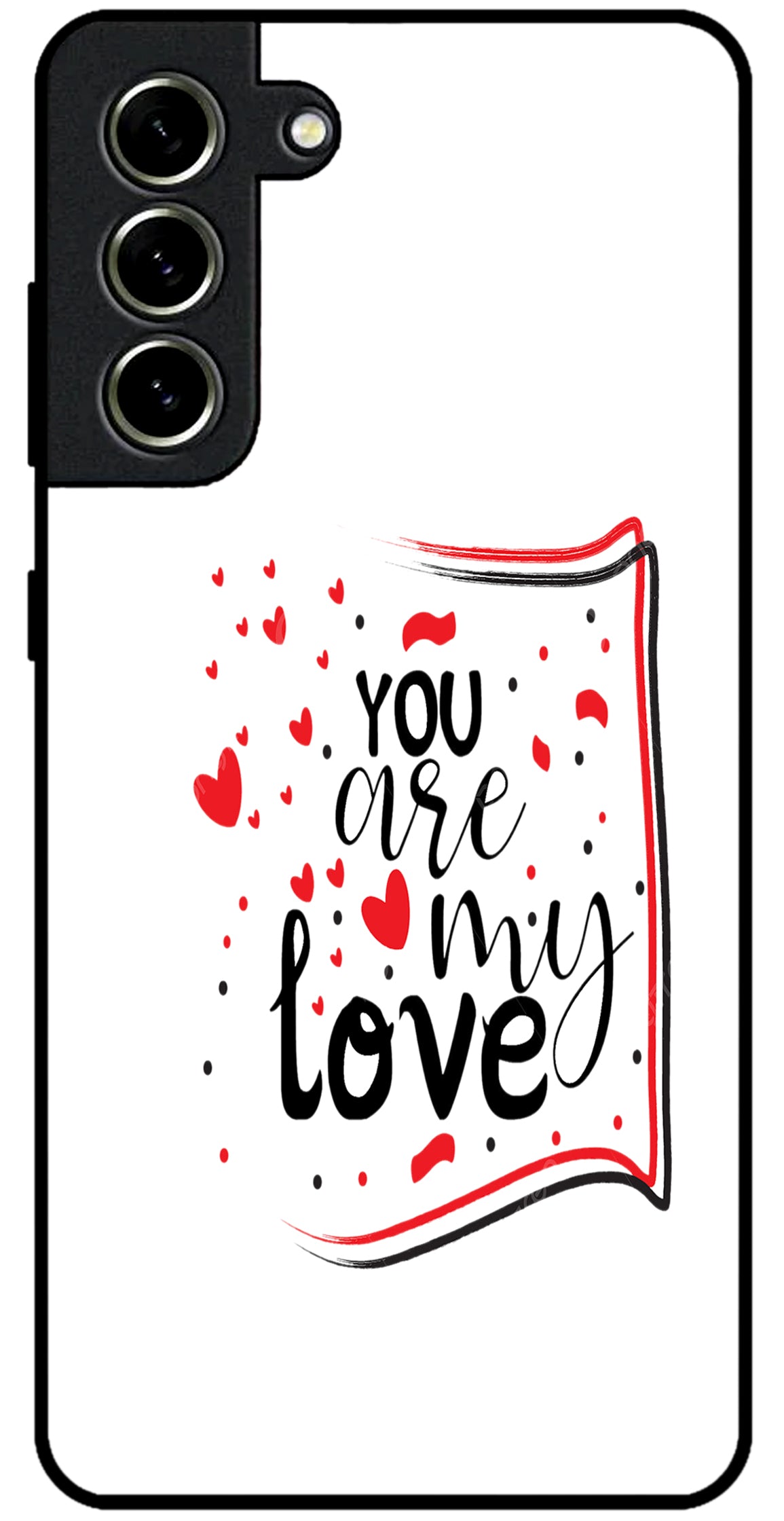 You are My Love Unbreakable Metal Back Case Mobile Cover with 4 Side Protection and Soft TPU Sides for SAMSUNG S21 FE