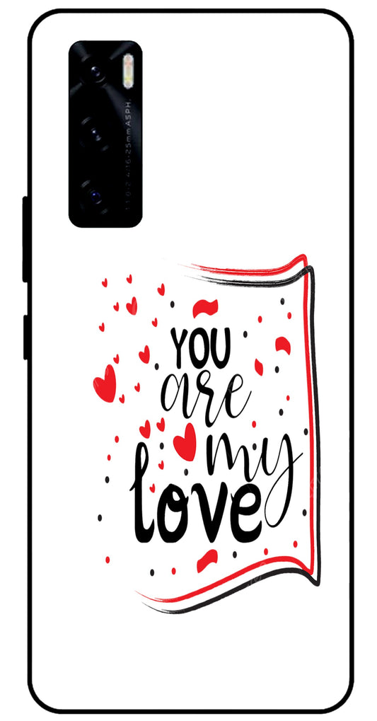 You are My Love Unbreakable Metal Back Case Mobile Cover with 4 Side Protection and Soft TPU Sides for VIVO V 20 SE