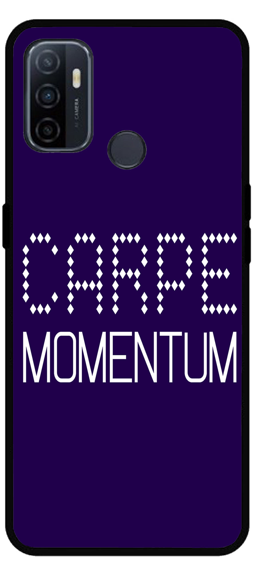 Carpe Momentum Unbreakable Metal Back Case Mobile Cover with 4 Side Protection and Soft TPU Sides for Oppo A53