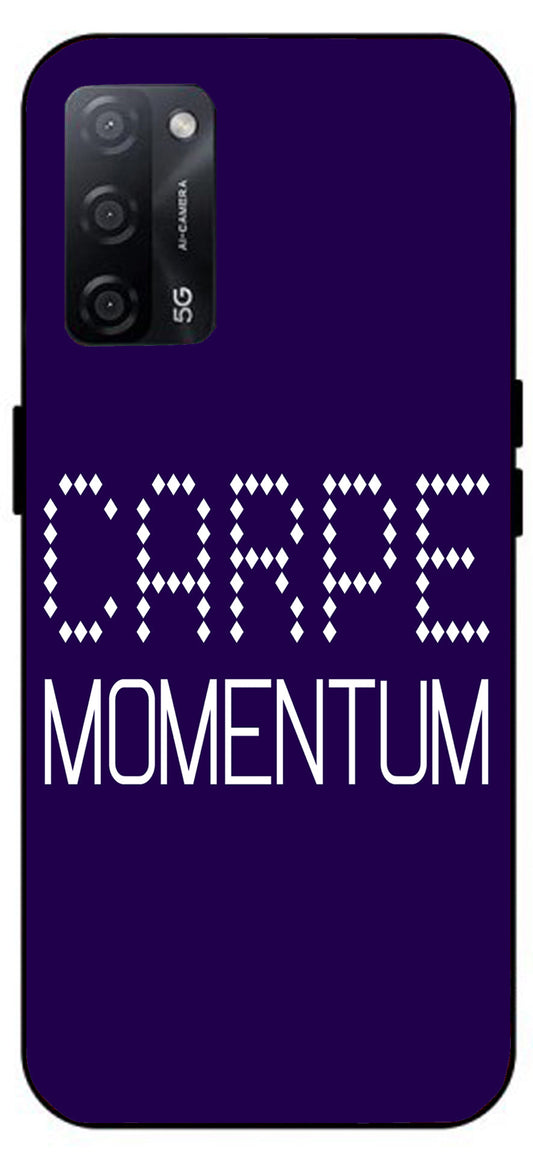 Carpe Momentum Unbreakable Metal Back Case Mobile Cover with 4 Side Protection and Soft TPU Sides for Oppo A53s 5G