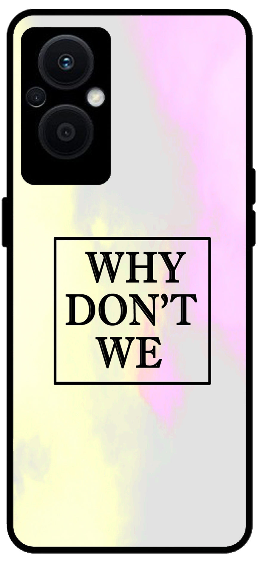 Why Don’t We Unbreakable Metal Back Case Mobile Cover with 4 Side Protection and Soft TPU Sides for OPPO F21 PRO 5G