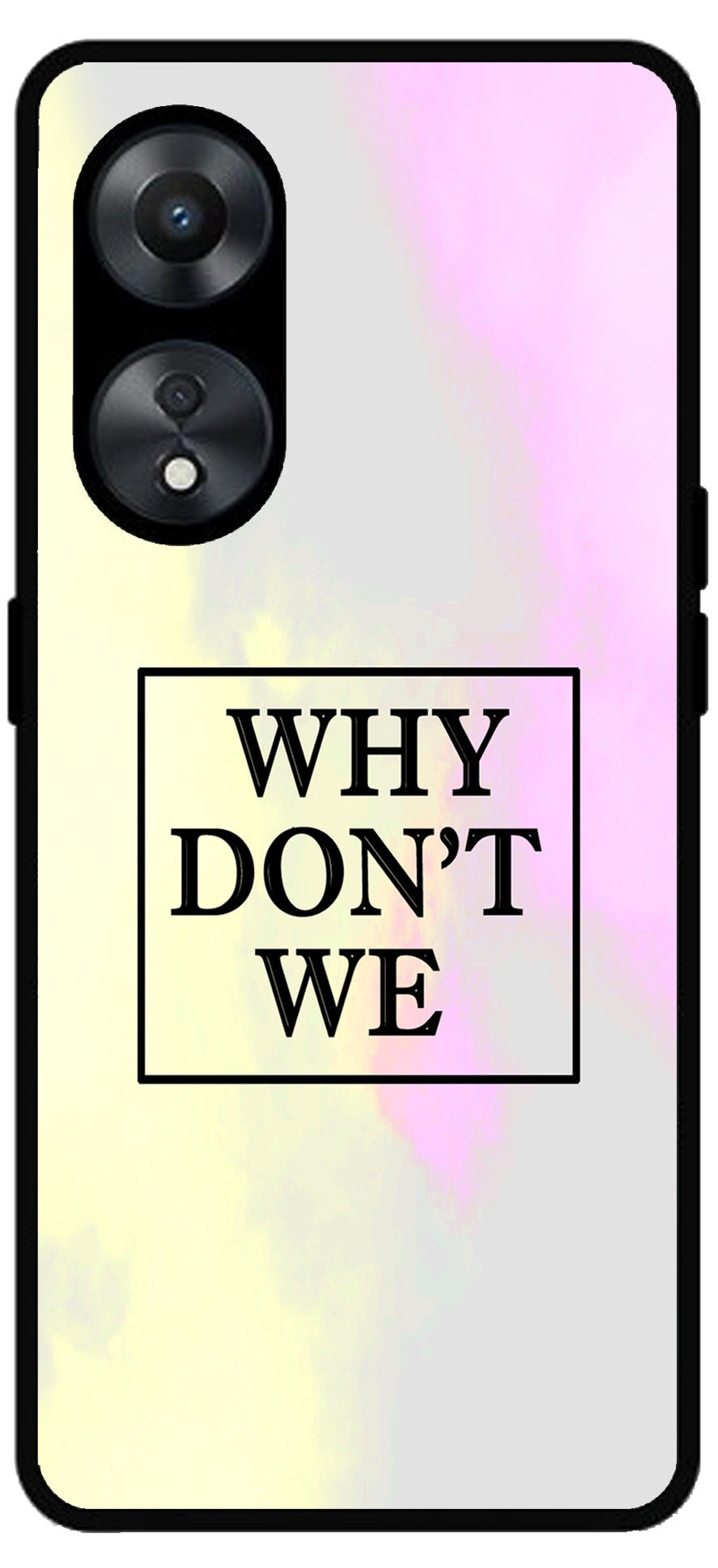 Why Don’t We Unbreakable Metal Back Case Mobile Cover with 4 Side Protection and Soft TPU Sides for Oppo a78 5g