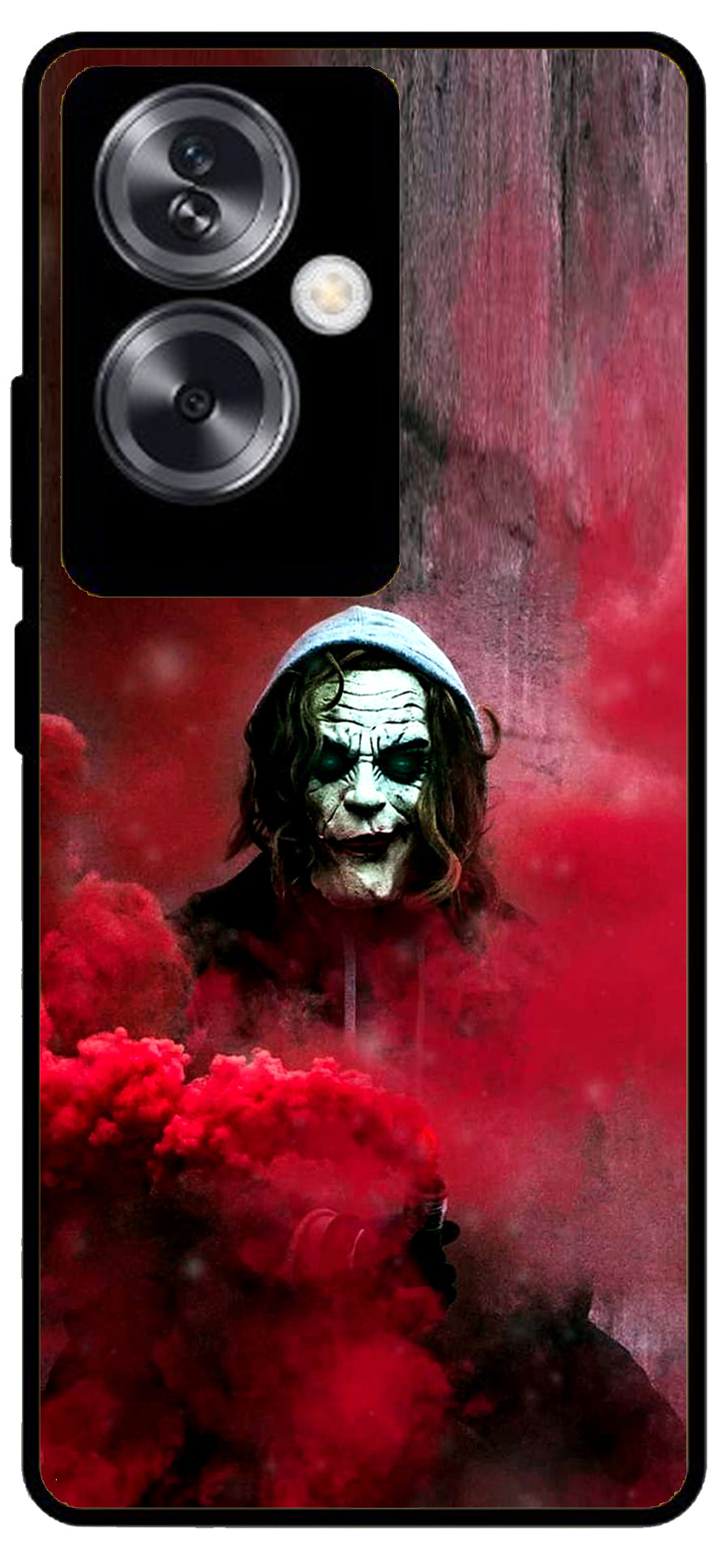 Ghost Red Unbreakable Metal Back Case Mobile Cover with 4 Side Protection and Soft TPU Sides for Oppo A79 NEW