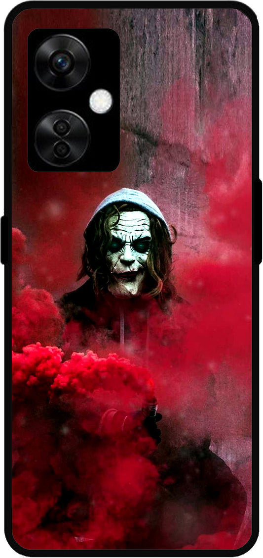 Ghost Red Unbreakable Metal Back Case Mobile Cover with 4 Side Protection and Soft TPU Sides for OnePlus Nord CE3 Lite