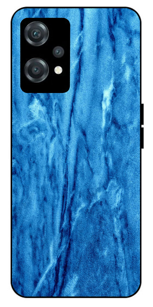 Blue Marble Pattern Unbreakable Metal Back Case Mobile Cover with 4 Side Protection and Soft TPU Sides for oneplus nord ce 2 lite 5g