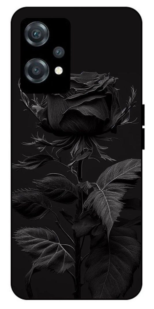 Vintage Flower Printed Unbreakable Metal Back Case Mobile Cover with 4 Side Protection and Soft TPU Sides for oneplus nord ce 2 lite 5g