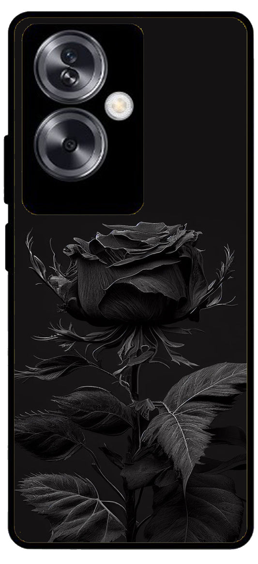 Vintage Flower Printed Unbreakable Metal Back Case Mobile Cover with 4 Side Protection and Soft TPU Sides for Oppo A79 NEW