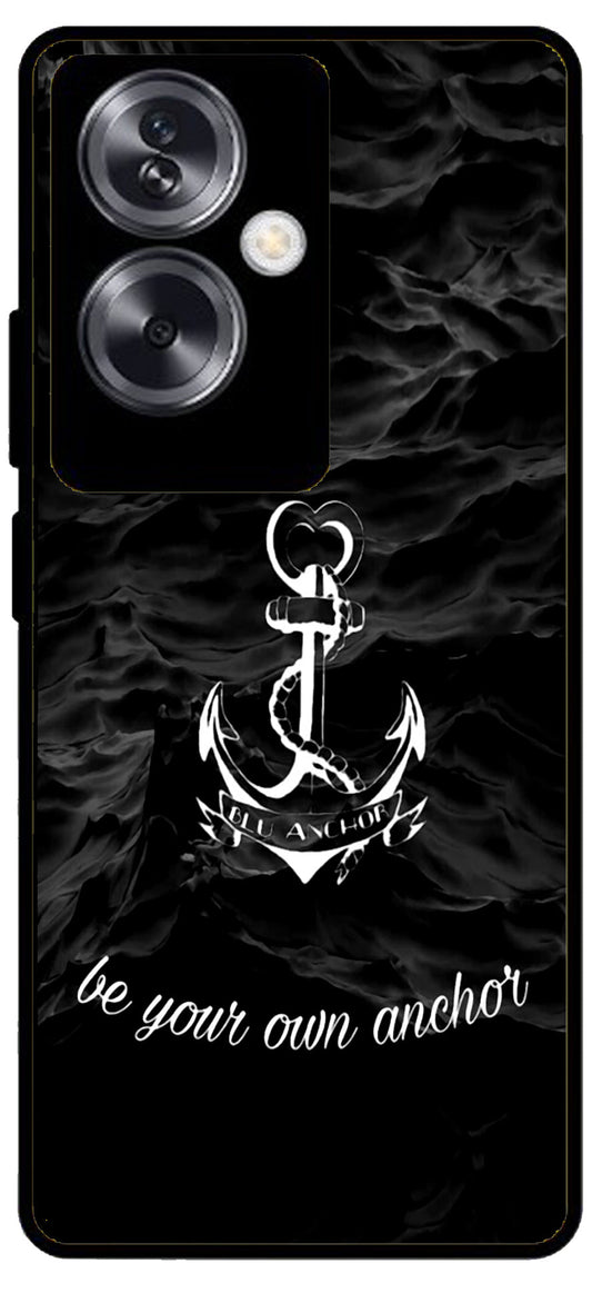 Be Your Own Anchor Unbreakable Metal Back Case Mobile Cover with 4 Side Protection and Soft TPU Sides for Oppo A79 NEW