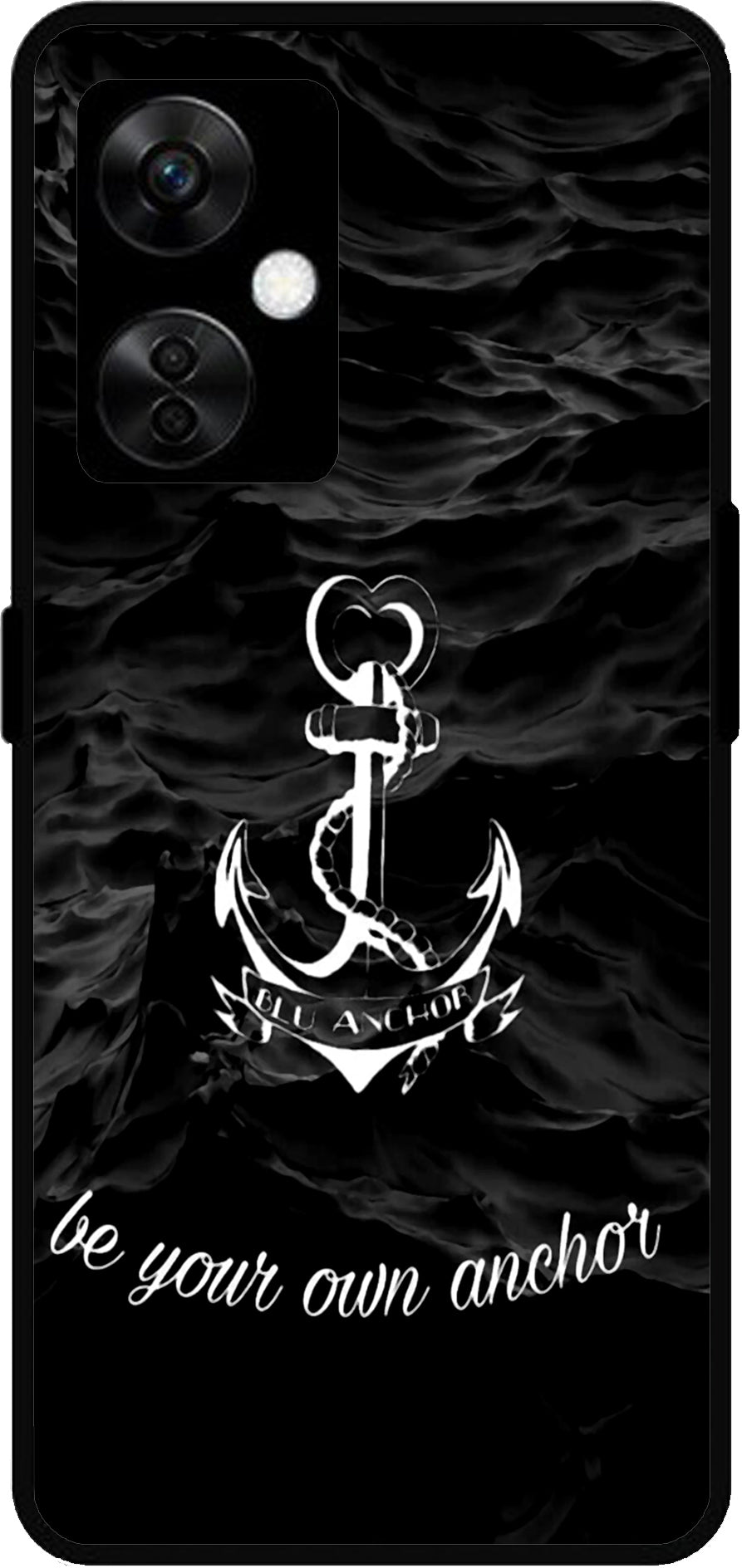 Be Your Own Anchor Unbreakable Metal Back Case Mobile Cover with 4 Side Protection and Soft TPU Sides for OnePlus Nord CE3 Lite