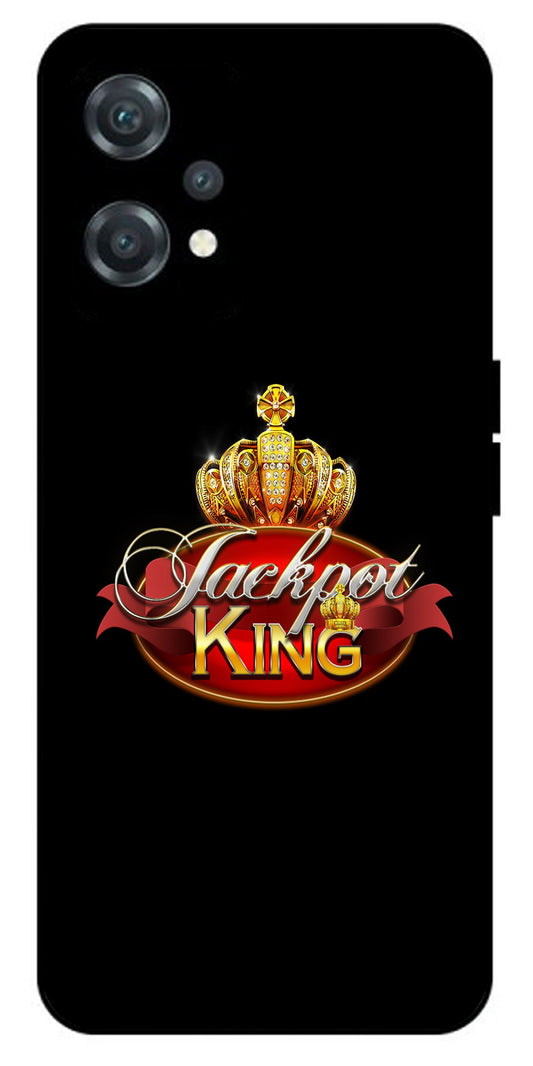 Jackpot King Unbreakable Metal Back Case Mobile Cover with 4 Side Protection and Soft TPU Sides for oneplus nord ce 2 lite 5g