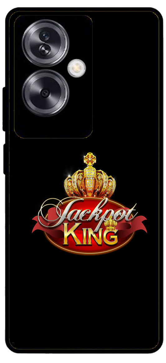 Jackpot King Unbreakable Metal Back Case Mobile Cover with 4 Side Protection and Soft TPU Sides for Oppo A79 NEW