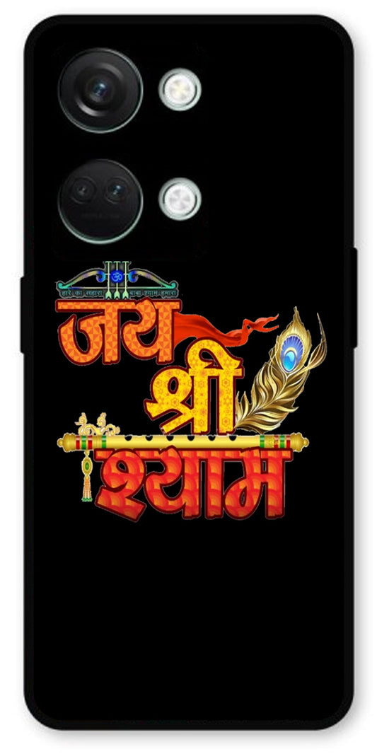 Jai Shree Shyam Unbreakable Metal Back Case Mobile Cover with 4 Side Protection and Soft TPU Sides for OnePlus Nord 3