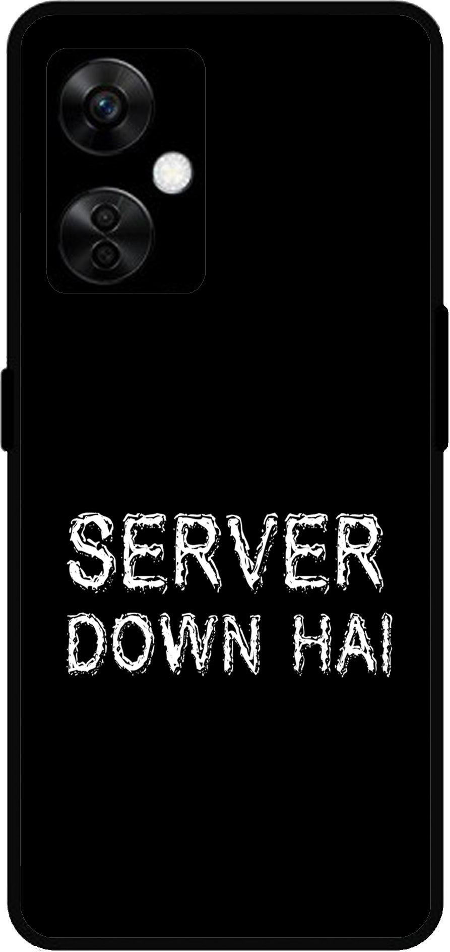 Server Down Hai Unbreakable Metal Back Case Mobile Cover with 4 Side Protection and Soft TPU Sides for OnePlus Nord CE3 Lite