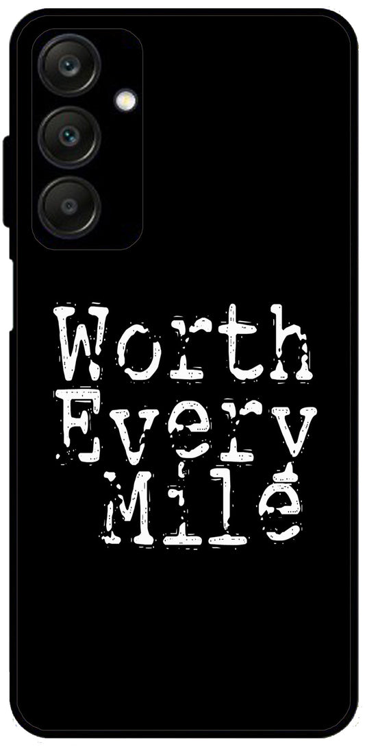 Worth Every Mile Unbreakable Metal Back Case Mobile Cover with 4 Side Protection and Soft TPU Sides for Samsung A25 5G NEW