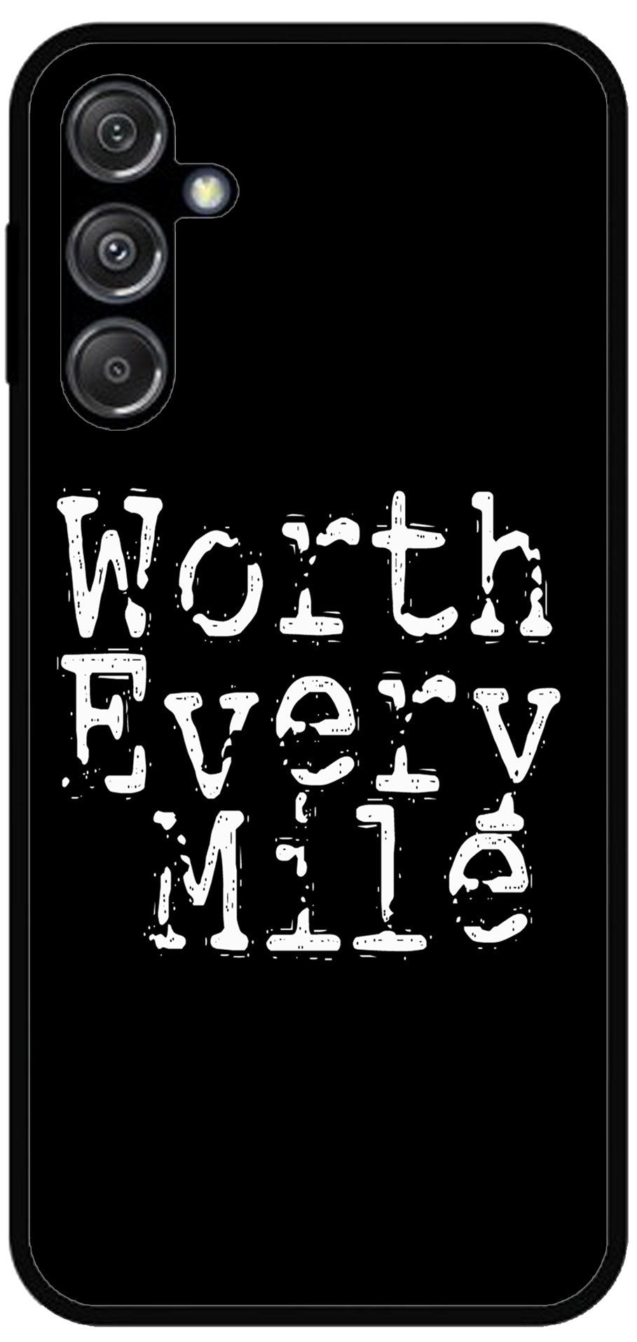 Worth Every Mile Unbreakable Metal Back Case Mobile Cover with 4 Side Protection and Soft TPU Sides for Samsung M34