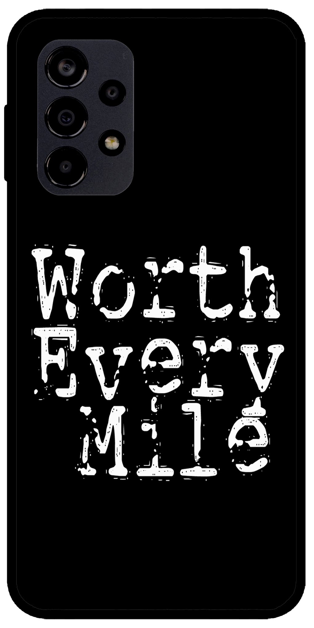 Worth Every Mile Unbreakable Metal Back Case Mobile Cover with 4 Side Protection and Soft TPU Sides for Samsung A52s/A53