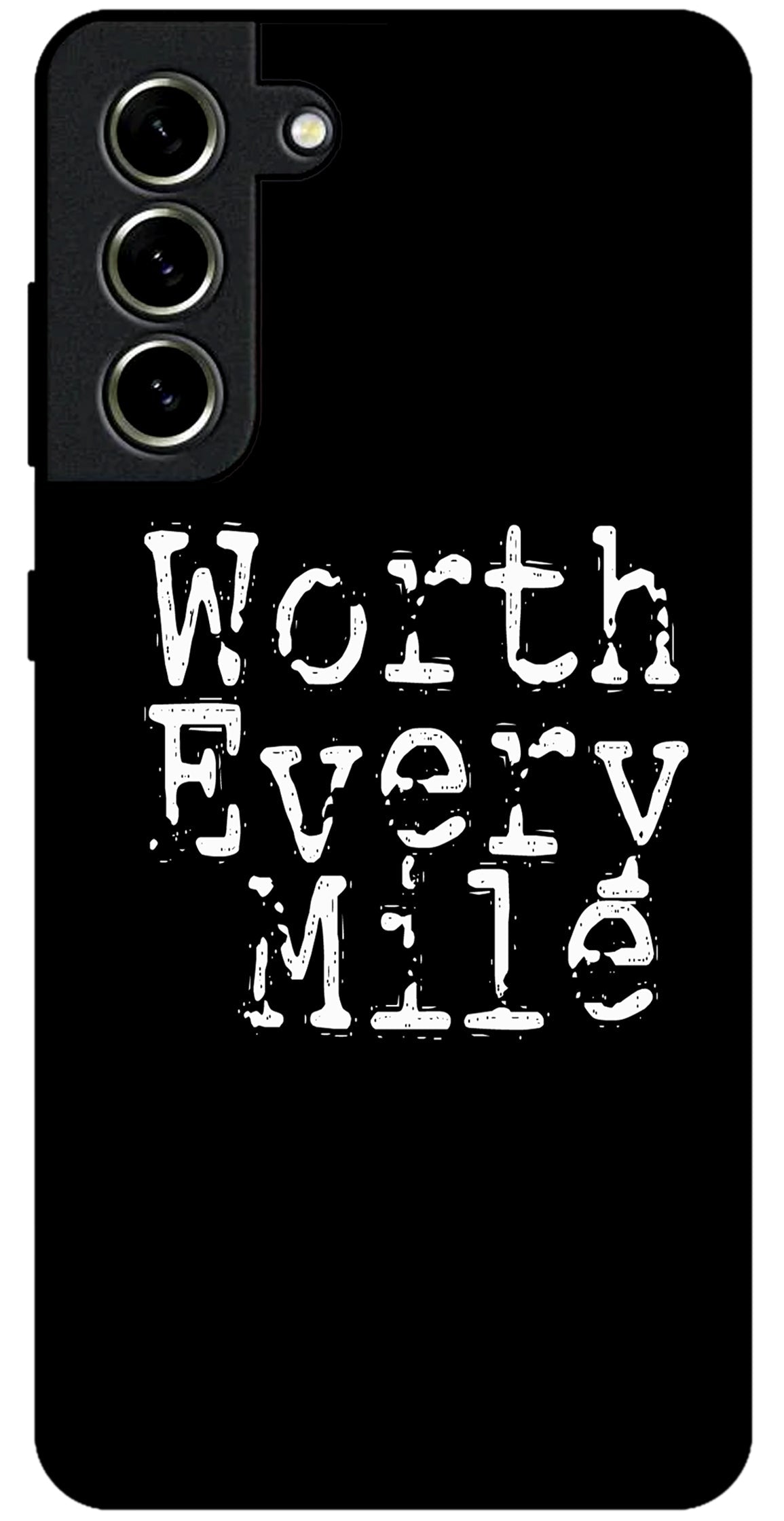 Worth Every Mile Unbreakable Metal Back Case Mobile Cover with 4 Side Protection and Soft TPU Sides for SAMSUNG S21 FE