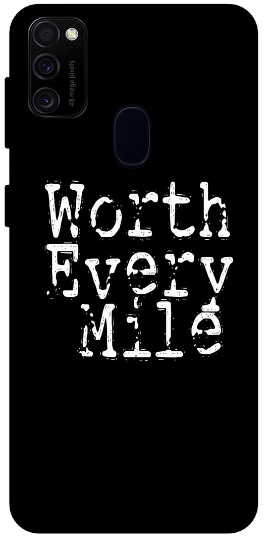 Worth Every Mile Unbreakable Metal Back Case Mobile Cover with 4 Side Protection and Soft TPU Sides for SAMSUNG M30S