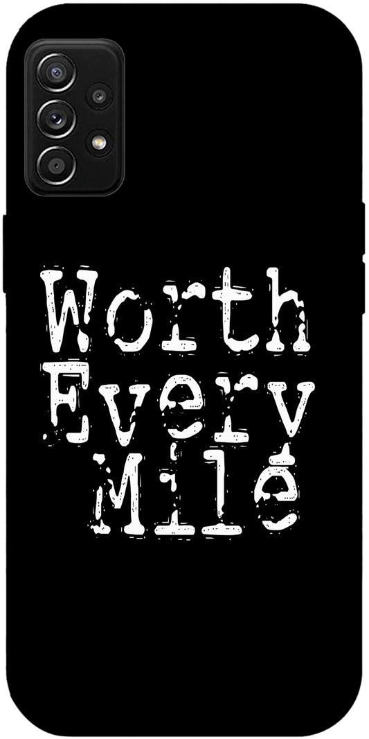 Worth Every Mile Unbreakable Metal Back Case Mobile Cover with 4 Side Protection and Soft TPU Sides for SAMSUNG A73