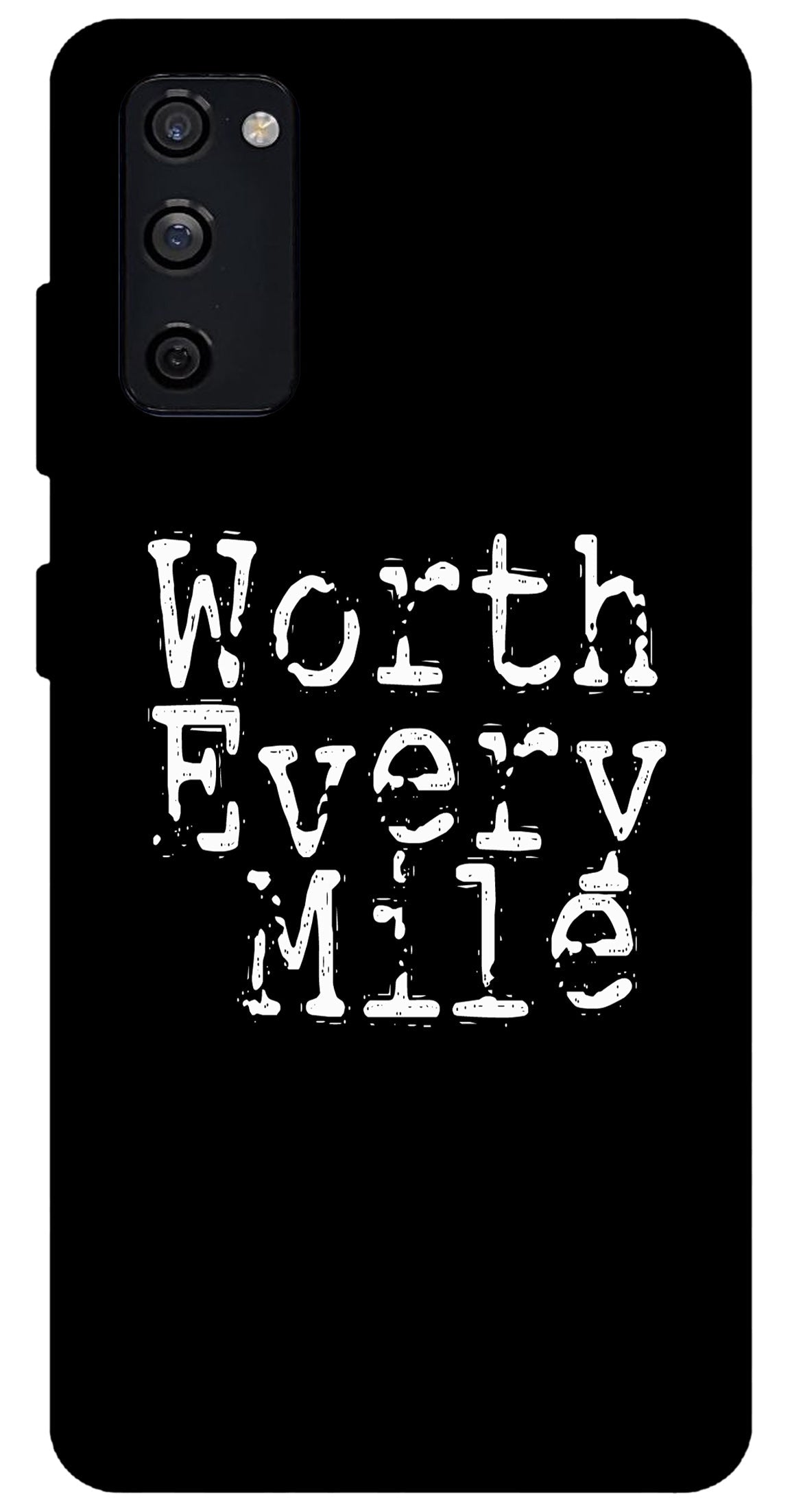 Worth Every Mile Unbreakable Metal Back Case Mobile Cover with 4 Side Protection and Soft TPU Sides for SAMSUNG S20 FE