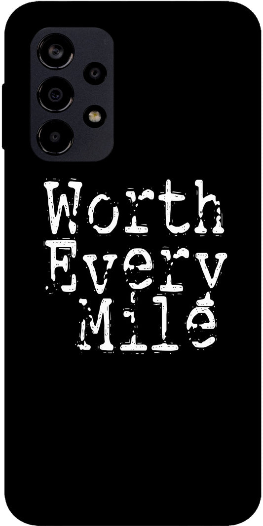 Worth Every Mile Unbreakable Metal Back Case Mobile Cover with 4 Side Protection and Soft TPU Sides for SAMSUNG F23