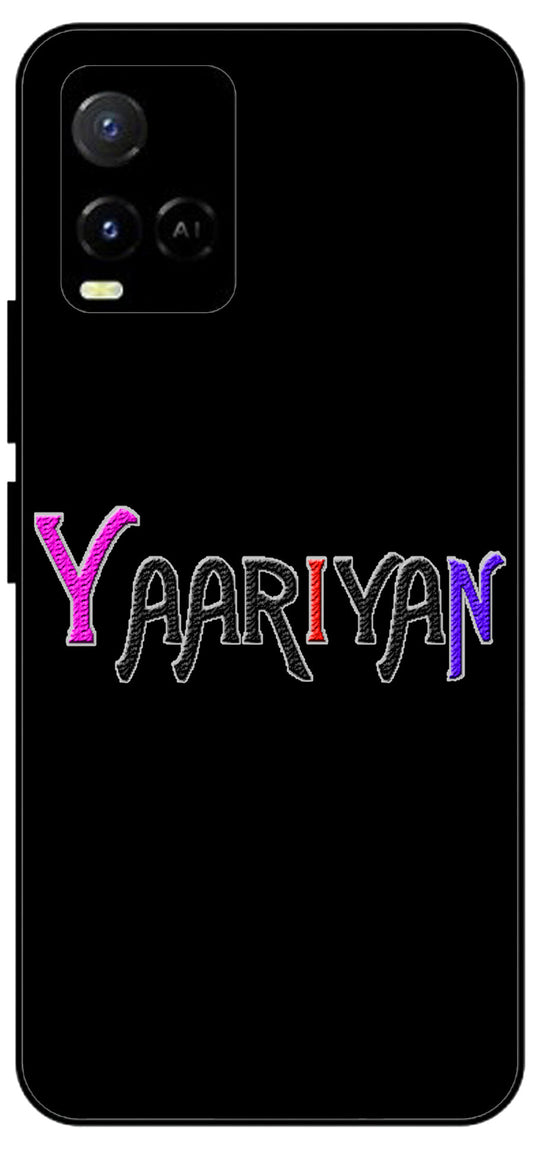 Yaariyan Unbreakable Metal Back Case Mobile Cover with 4 Side Protection and Soft TPU Sides for Vivo Y21 2D