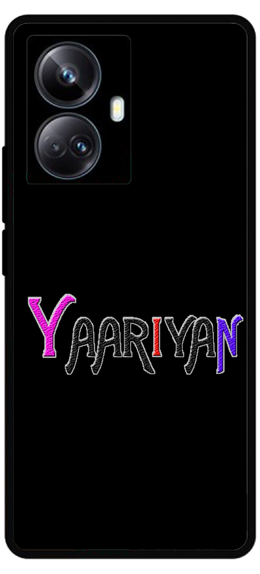 Yaariyan Unbreakable Metal Back Case Mobile Cover with 4 Side Protection and Soft TPU Sides for Realme 10 Pro Plus 2D