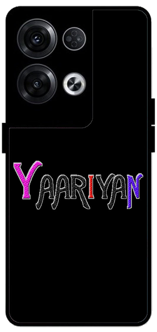 Yaariyan Unbreakable Metal Back Case Mobile Cover with 4 Side Protection and Soft TPU Sides for Oppo Reno 8 Pro 5G 2D