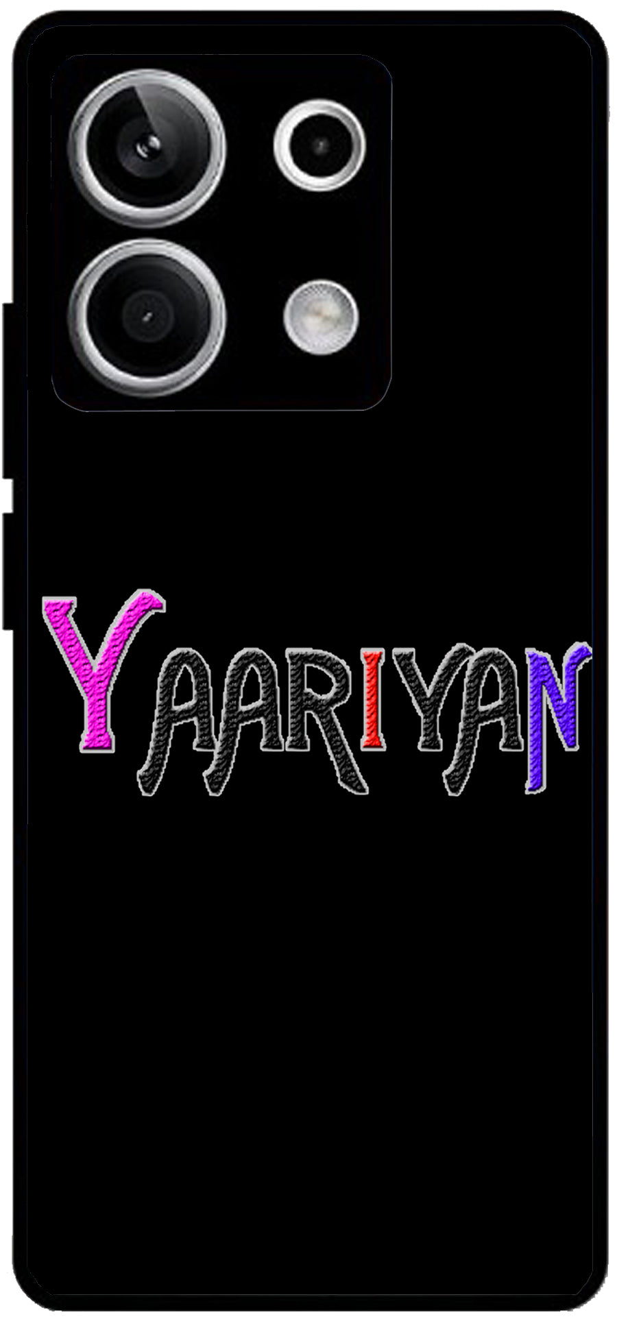 Yaariyan Unbreakable Metal Back Case Mobile Cover with 4 Side Protection and Soft TPU Sides for Redmi note 13