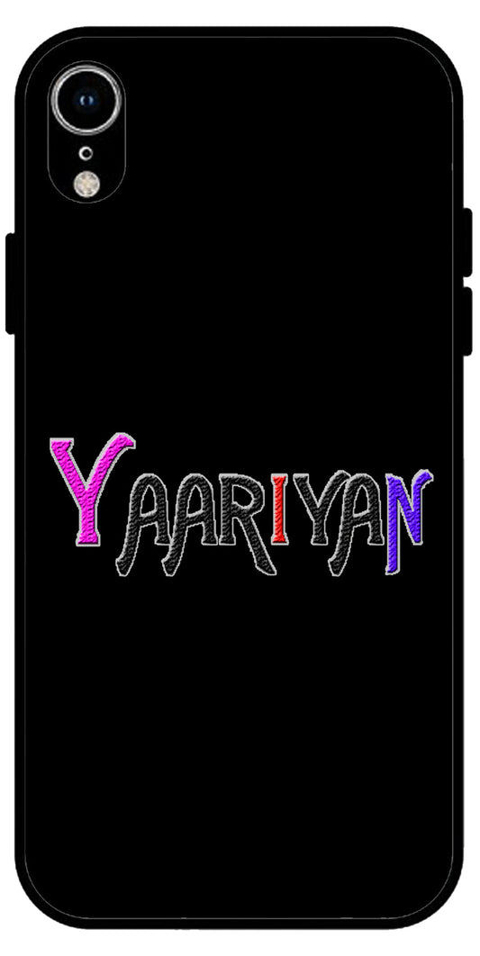 Yaariyan Unbreakable Metal Back Case Mobile Cover with 4 Side Protection and Soft TPU Sides for iphone xr