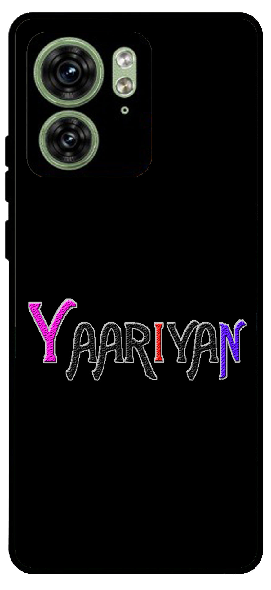 Yaariyan Unbreakable Metal Back Case Mobile Cover with 4 Side Protection and Soft TPU Sides for Moto Edge 40 5G