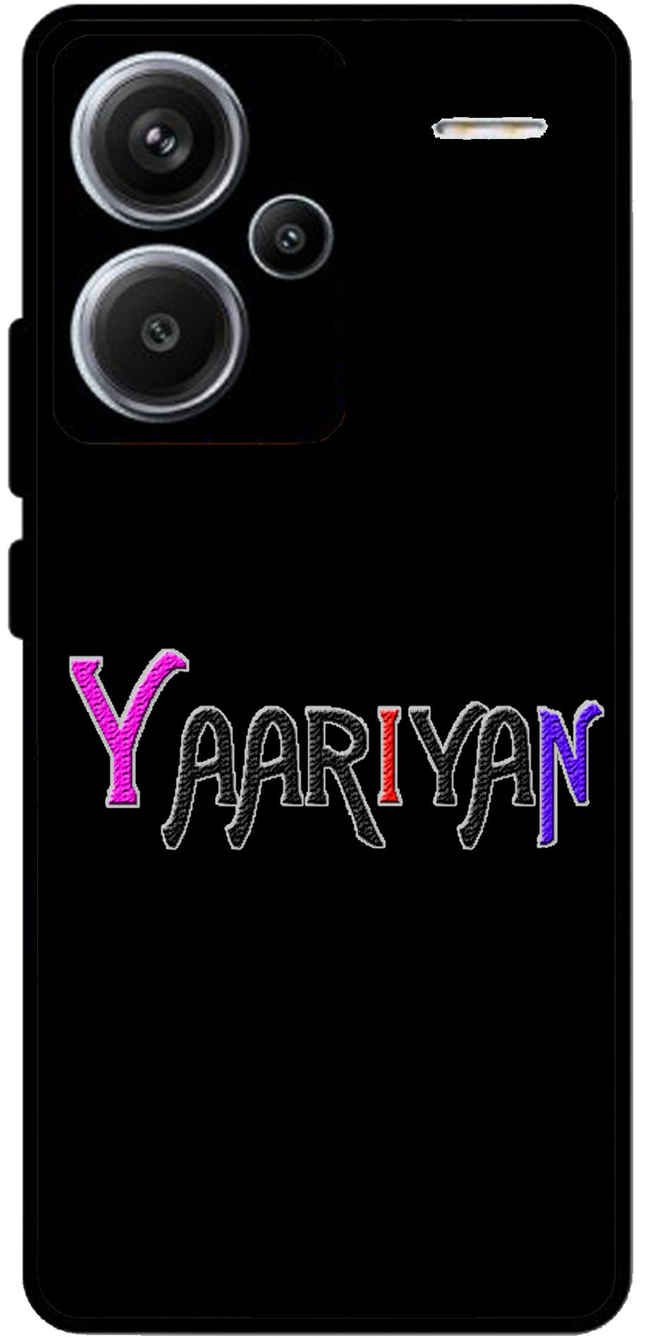 Yaariyan Unbreakable Metal Back Case Mobile Cover with 4 Side Protection and Soft TPU Sides for Redmi note 13 pro plus