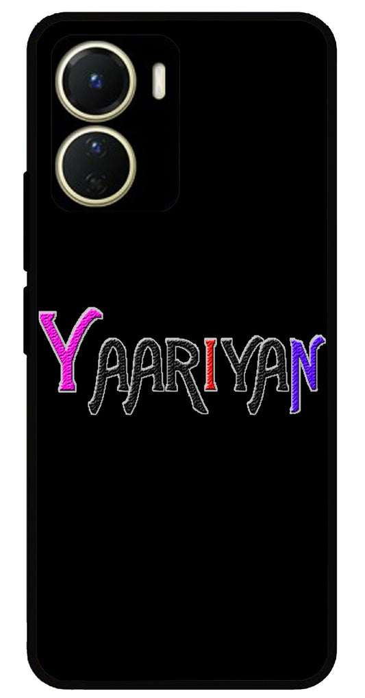 Yaariyan Unbreakable Metal Back Case Mobile Cover with 4 Side Protection and Soft TPU Sides for Vivo Y16