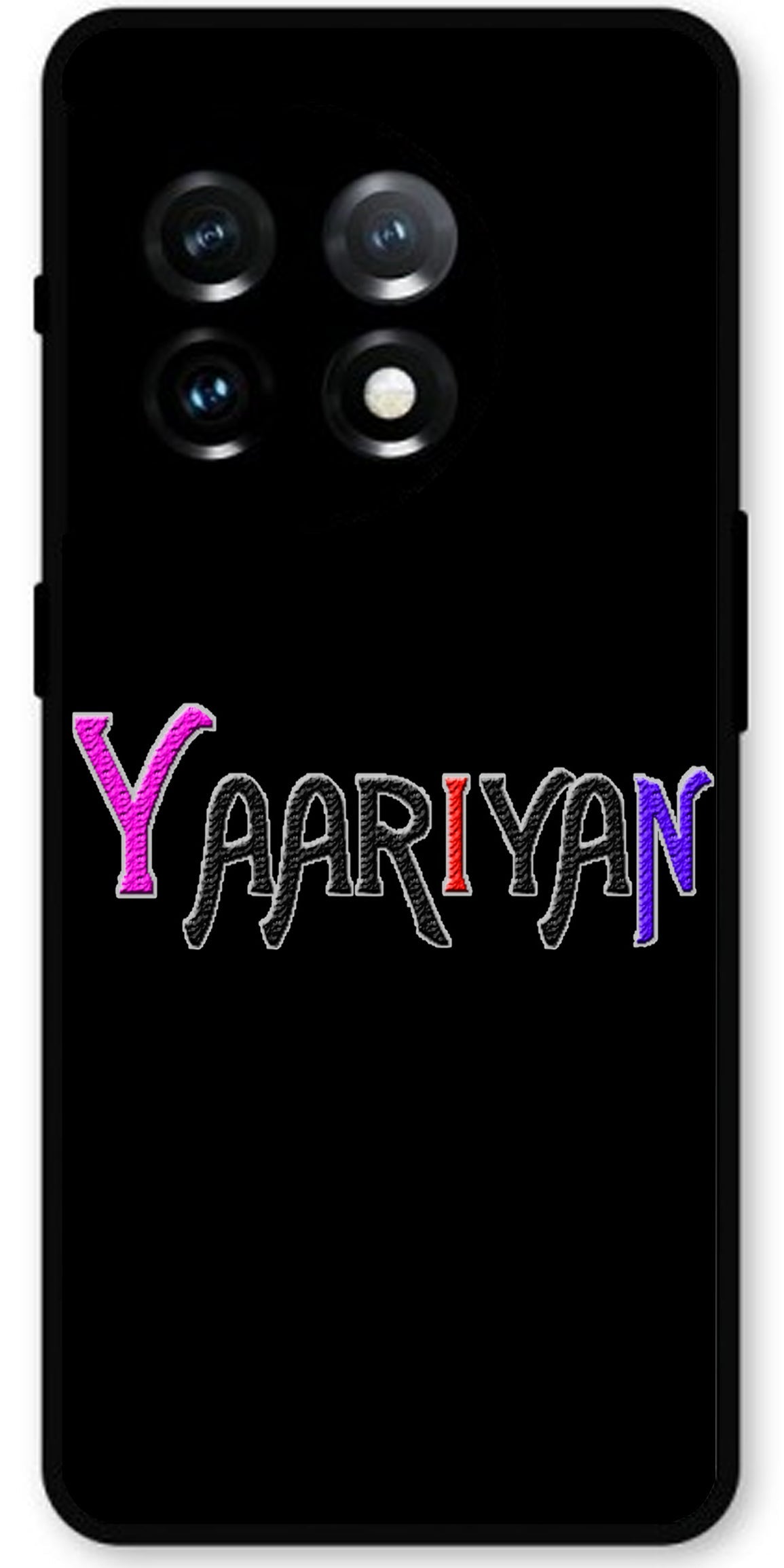 Yaariyan Unbreakable Metal Back Case Mobile Cover with 4 Side Protection and Soft TPU Sides for OnePlus 11