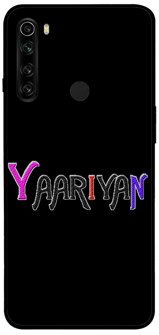 Yaariyan Unbreakable Metal Back Case Mobile Cover with 4 Side Protection and Soft TPU Sides for Mi note 8 2D