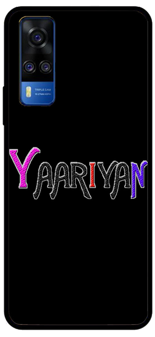 Yaariyan Unbreakable Metal Back Case Mobile Cover with 4 Side Protection and Soft TPU Sides for Vivo y51