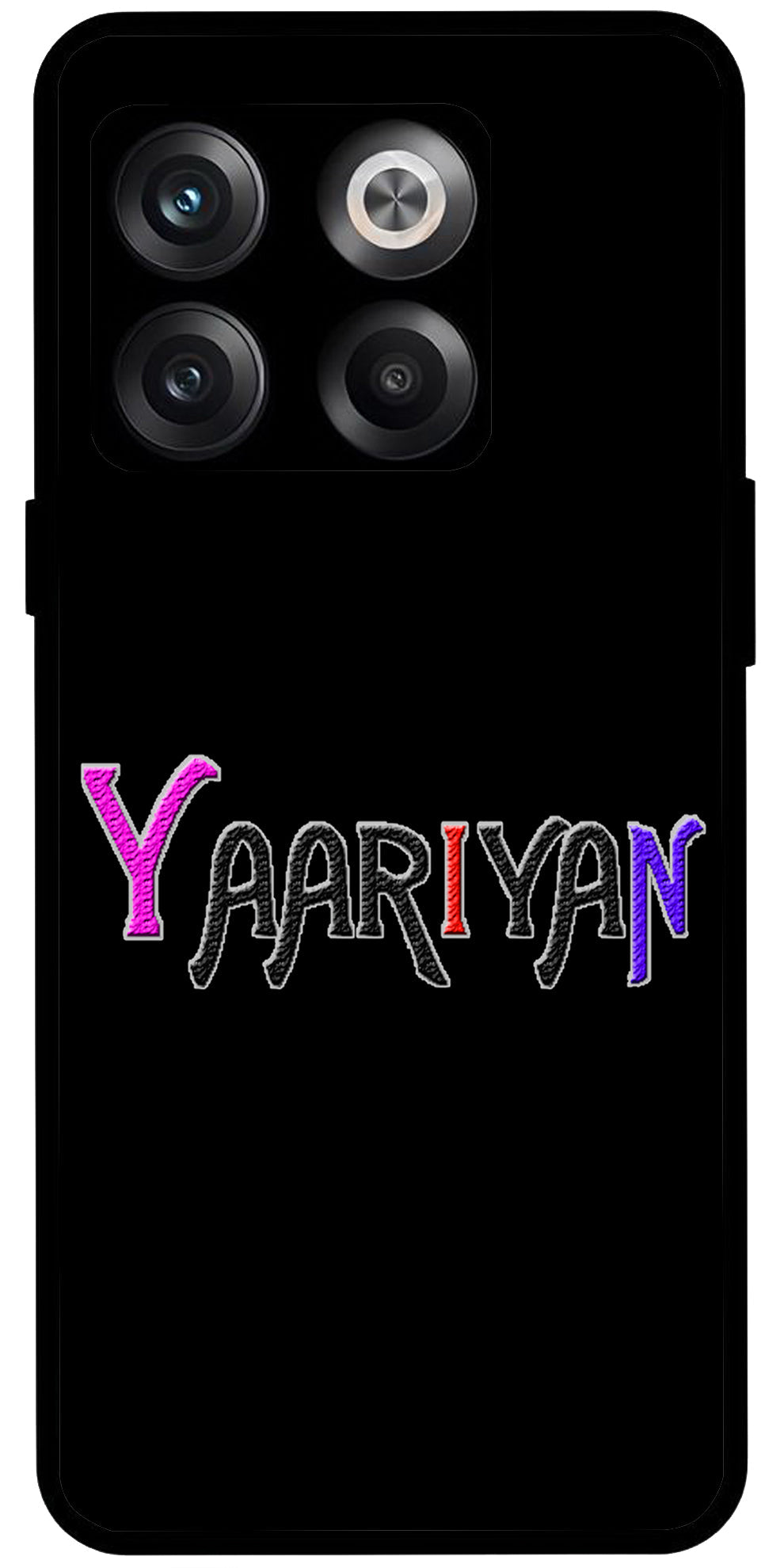 Yaariyan Unbreakable Metal Back Case Mobile Cover with 4 Side Protection and Soft TPU Sides for OnePlus 10T