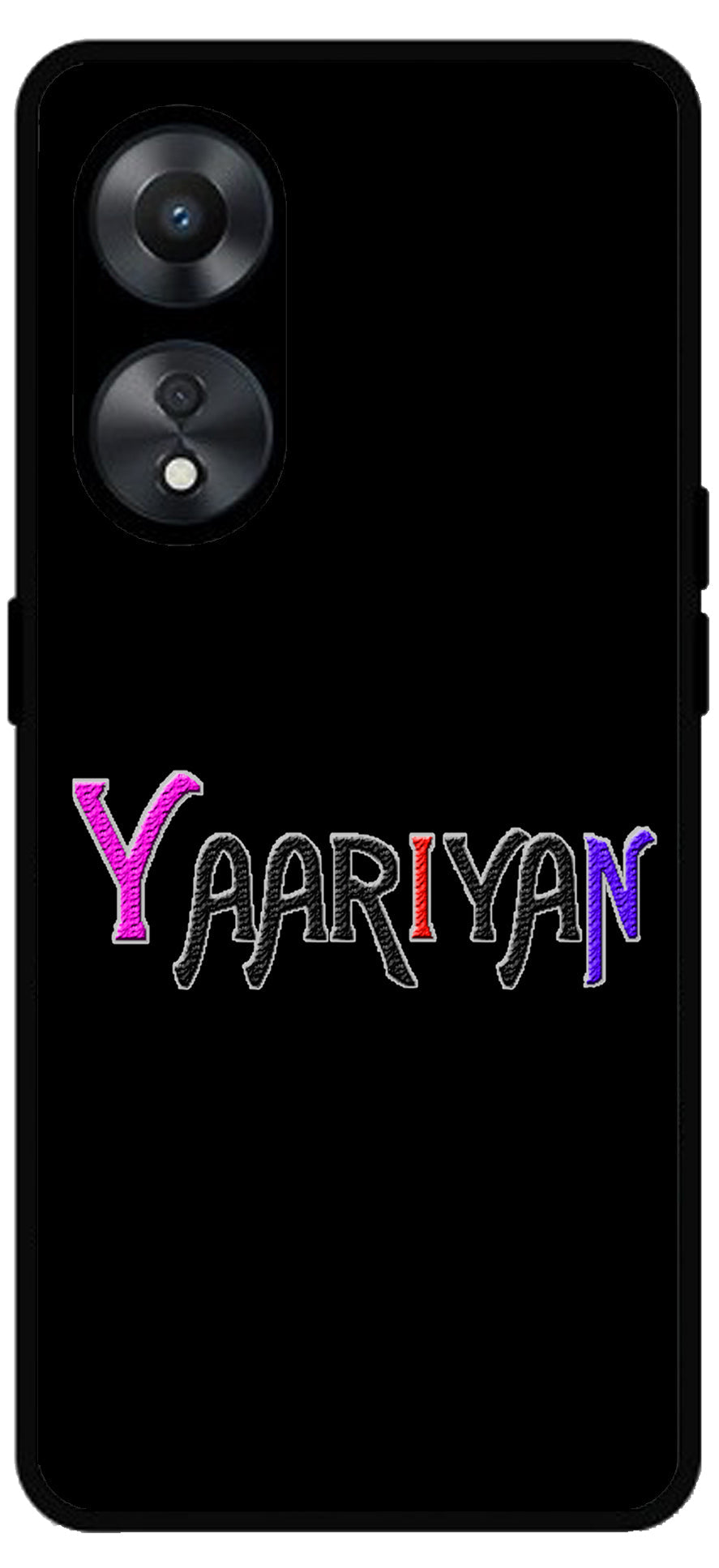 Yaariyan Unbreakable Metal Back Case Mobile Cover with 4 Side Protection and Soft TPU Sides for Oppo a78 5g