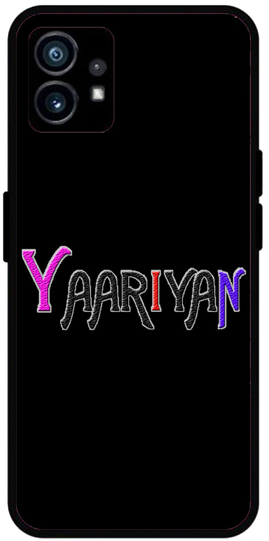 Yaariyan Unbreakable Metal Back Case Mobile Cover with 4 Side Protection and Soft TPU Sides for Nothing Phone 1