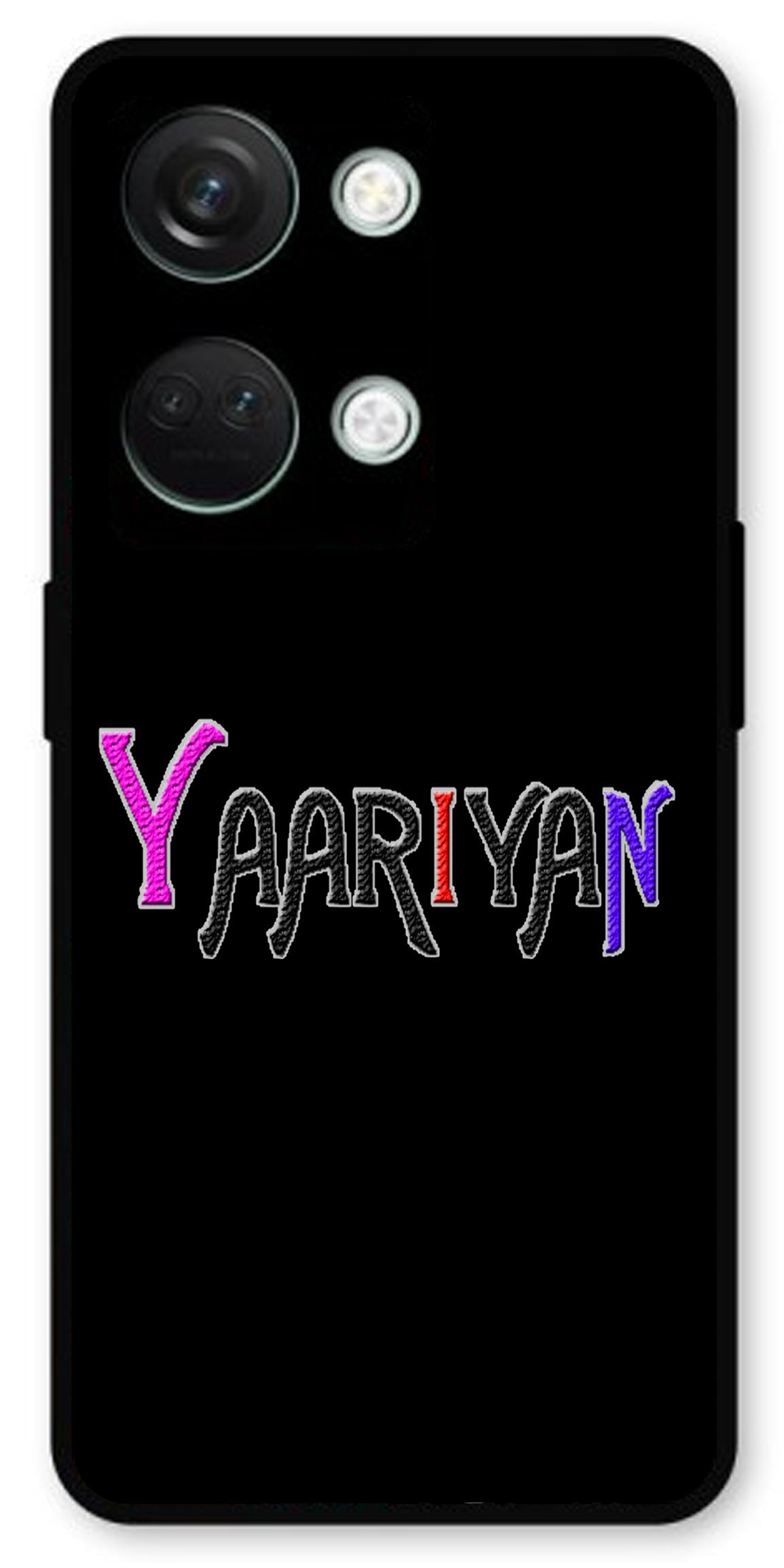 Yaariyan Unbreakable Metal Back Case Mobile Cover with 4 Side Protection and Soft TPU Sides for OnePlus Nord 3