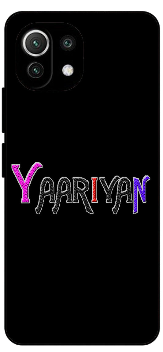 Yaariyan Unbreakable Metal Back Case Mobile Cover with 4 Side Protection and Soft TPU Sides for Mi11 Lite