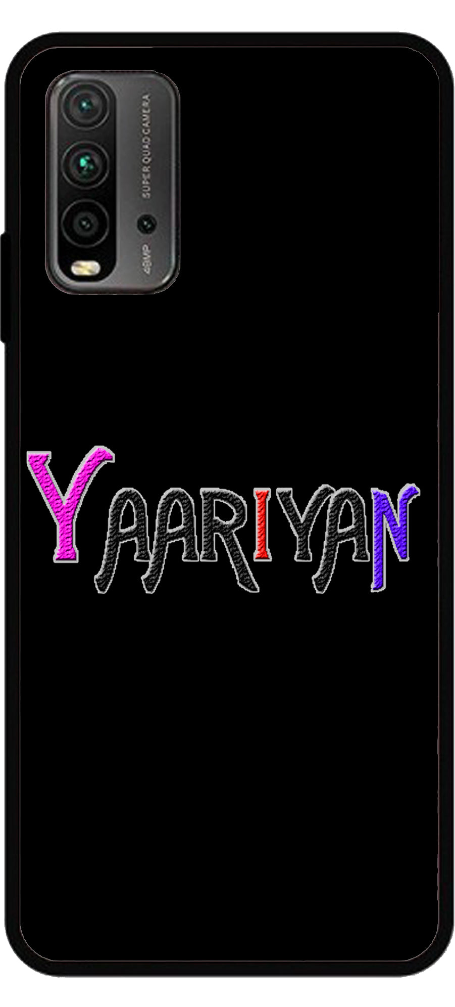 Yaariyan Unbreakable Metal Back Case Mobile Cover with 4 Side Protection and Soft TPU Sides for Mi Redmi 9 Power 2D