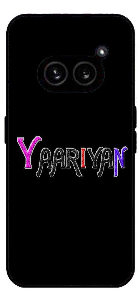 Yaariyan Unbreakable Metal Back Case Mobile Cover with 4 Side Protection and Soft TPU Sides for Nothing Phone 2A