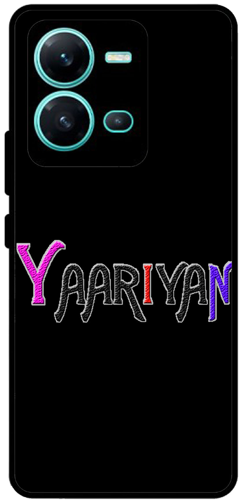 Yaariyan Unbreakable Metal Back Case Mobile Cover with 4 Side Protection and Soft TPU Sides for Vivo V25 2D